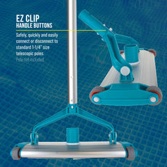 U.S. Pool Supply swivel hose connection reducing drag and maintaining suction