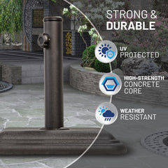 US Weight underside view with four PVC feet protecting patio surfaces