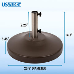 US Weight close-up of stem plastic post protector preventing pole damage
