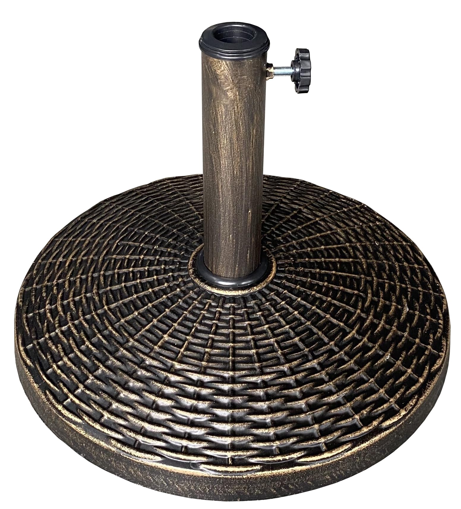 US Weight cast stone base front view showing stable design and elegant appearance