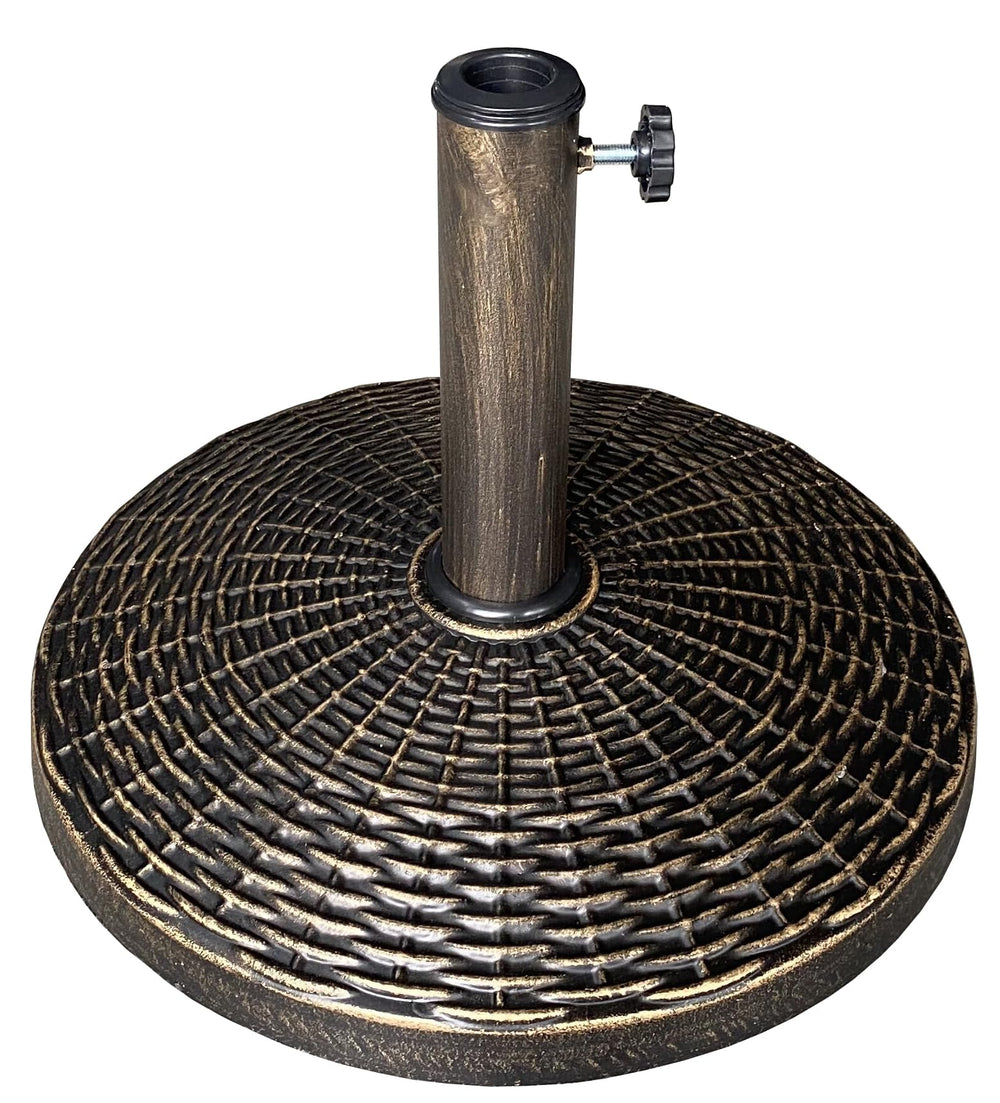 US Weight cast stone base front view showing stable design and elegant appearance
