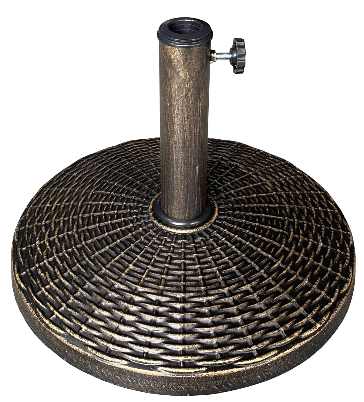 US Weight cast stone base front view showing stable design and elegant appearance