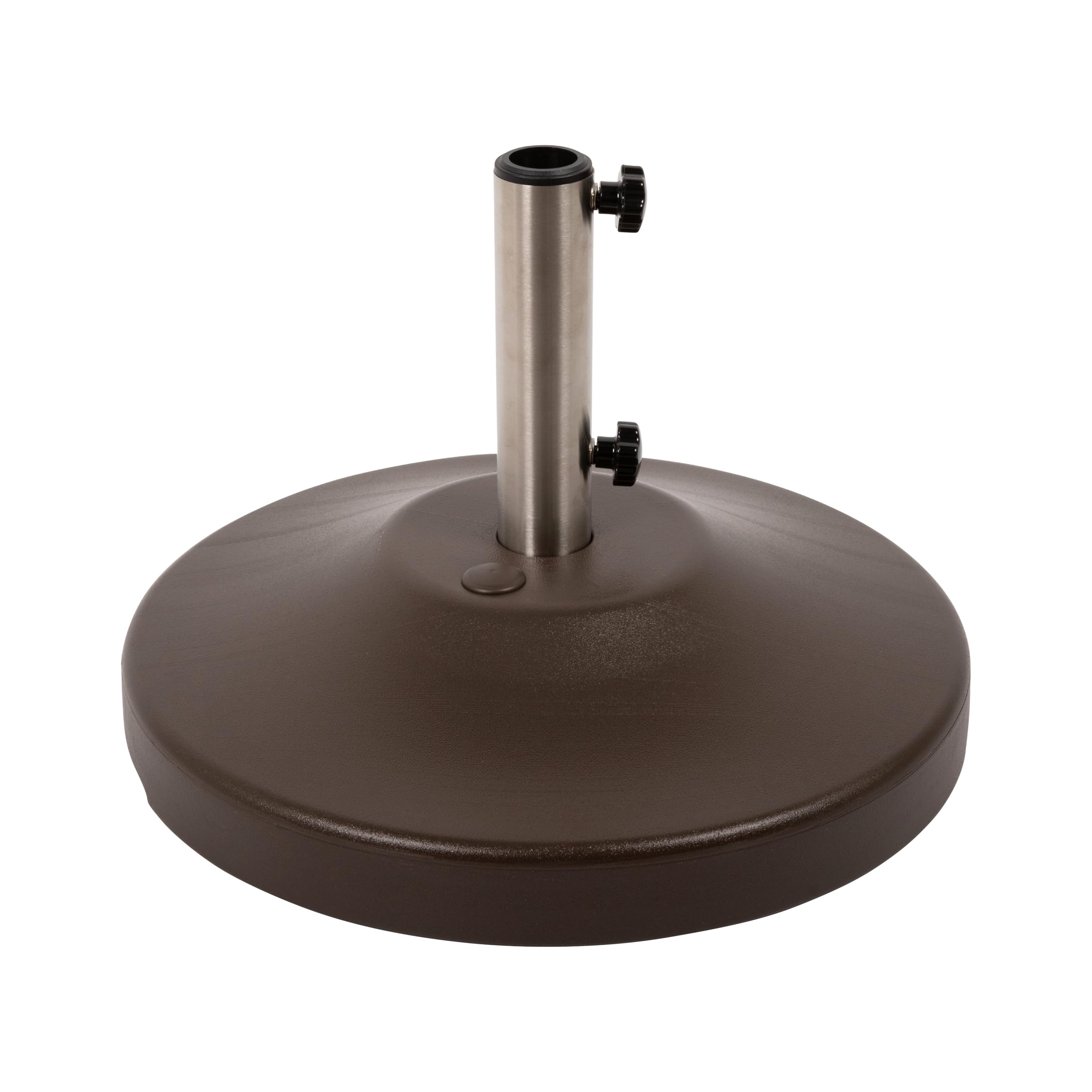 US Weight front view of full umbrella base showing low-profile stability