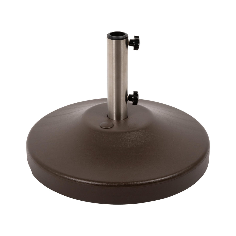 US Weight front view of full umbrella base showing low-profile stability