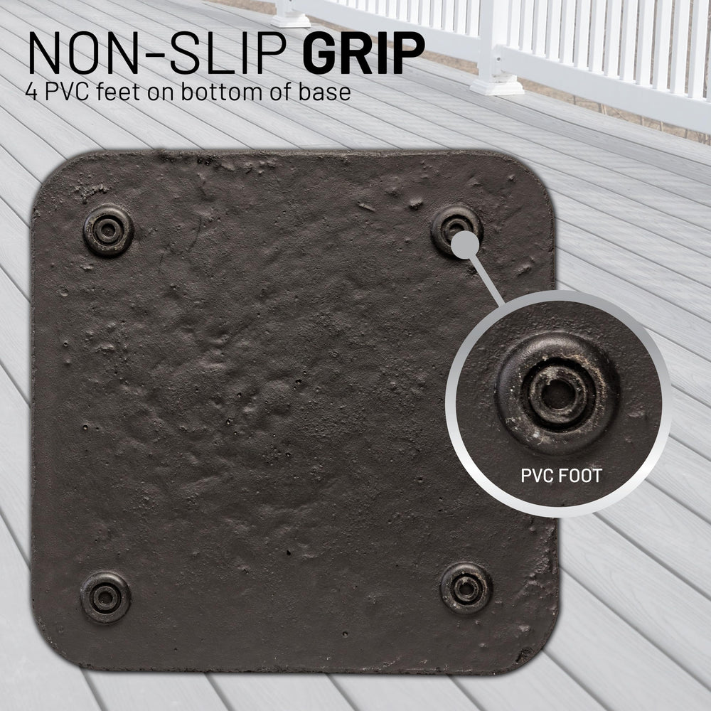 US Weight in a patio setting with umbrella showing practical everyday use