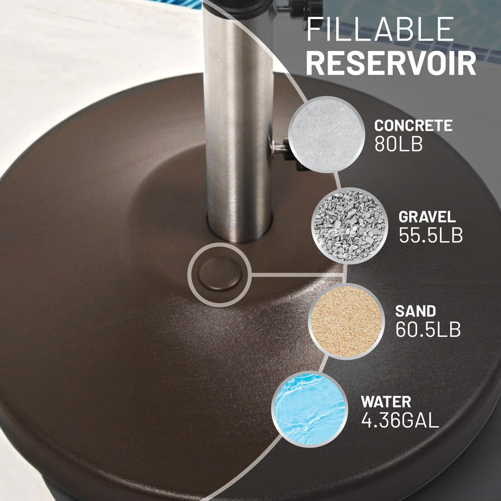 US Weight top view showing 20.5 inch diameter footprint for balance