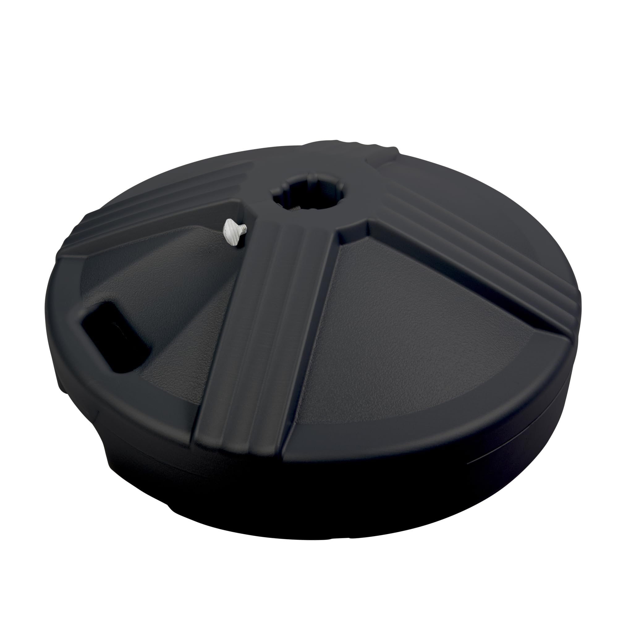 US Weight front view of umbrella base showing stable design and weather resistance