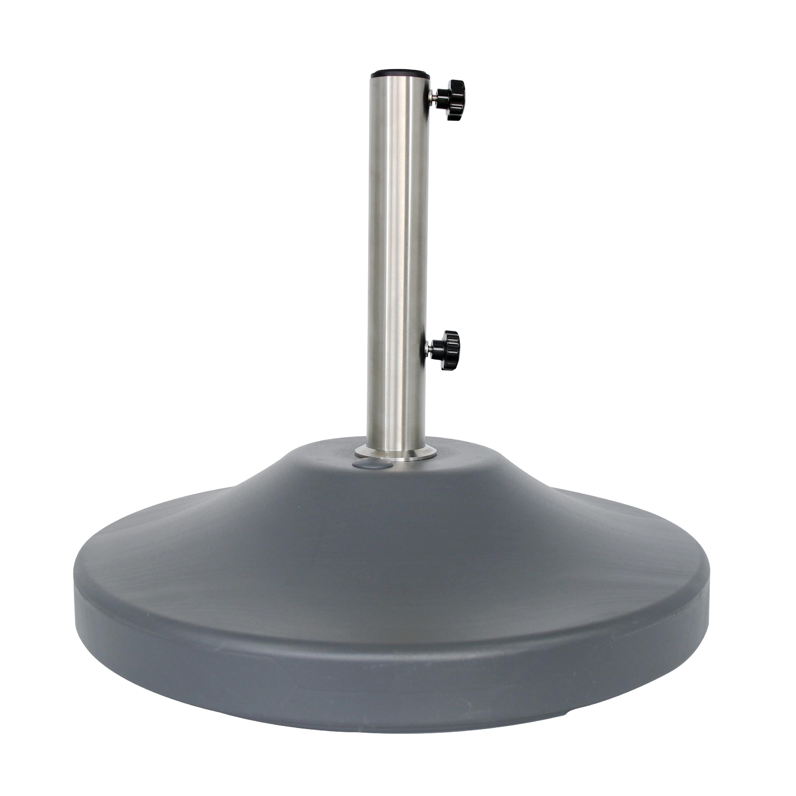 US Weight umbrella base front view showing stable 24-inch footprint and durable build