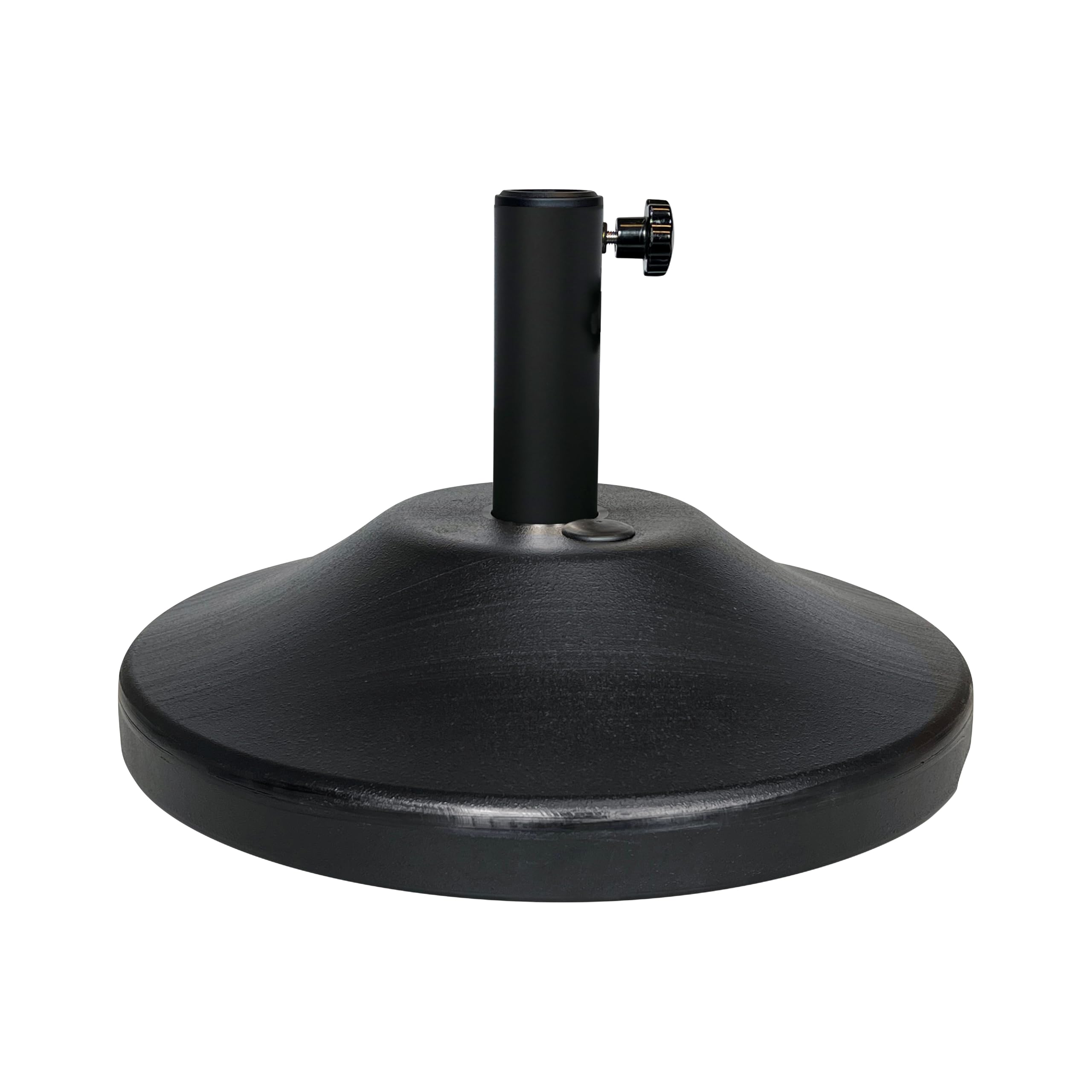 US Weight front view showing black umbrella base and sturdy profile benefits stability