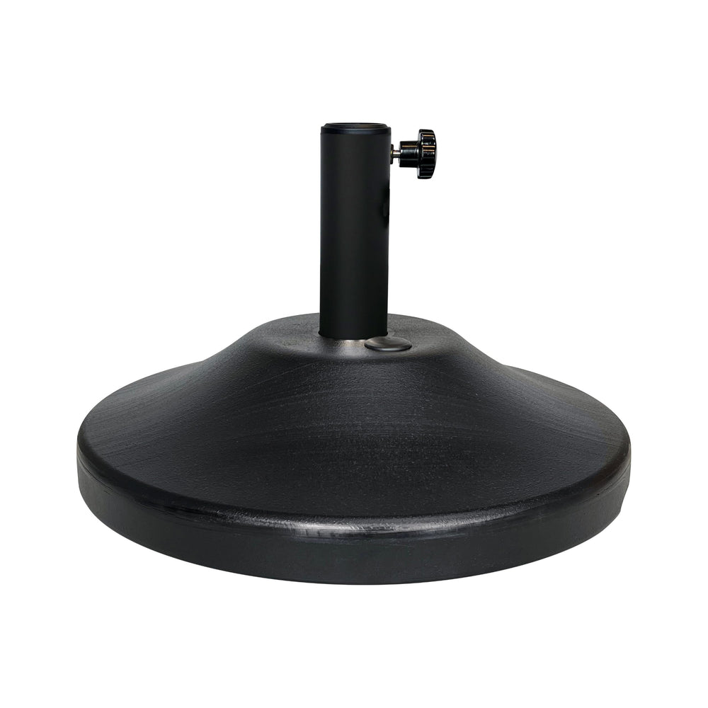 US Weight front view showing black umbrella base and sturdy profile benefits stability