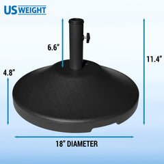 US Weight side profile highlighting molded handles for easier movement