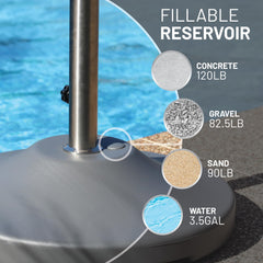US Weight stainless-steel stem close-up illustrating secure pole fitting and corrosion resistance