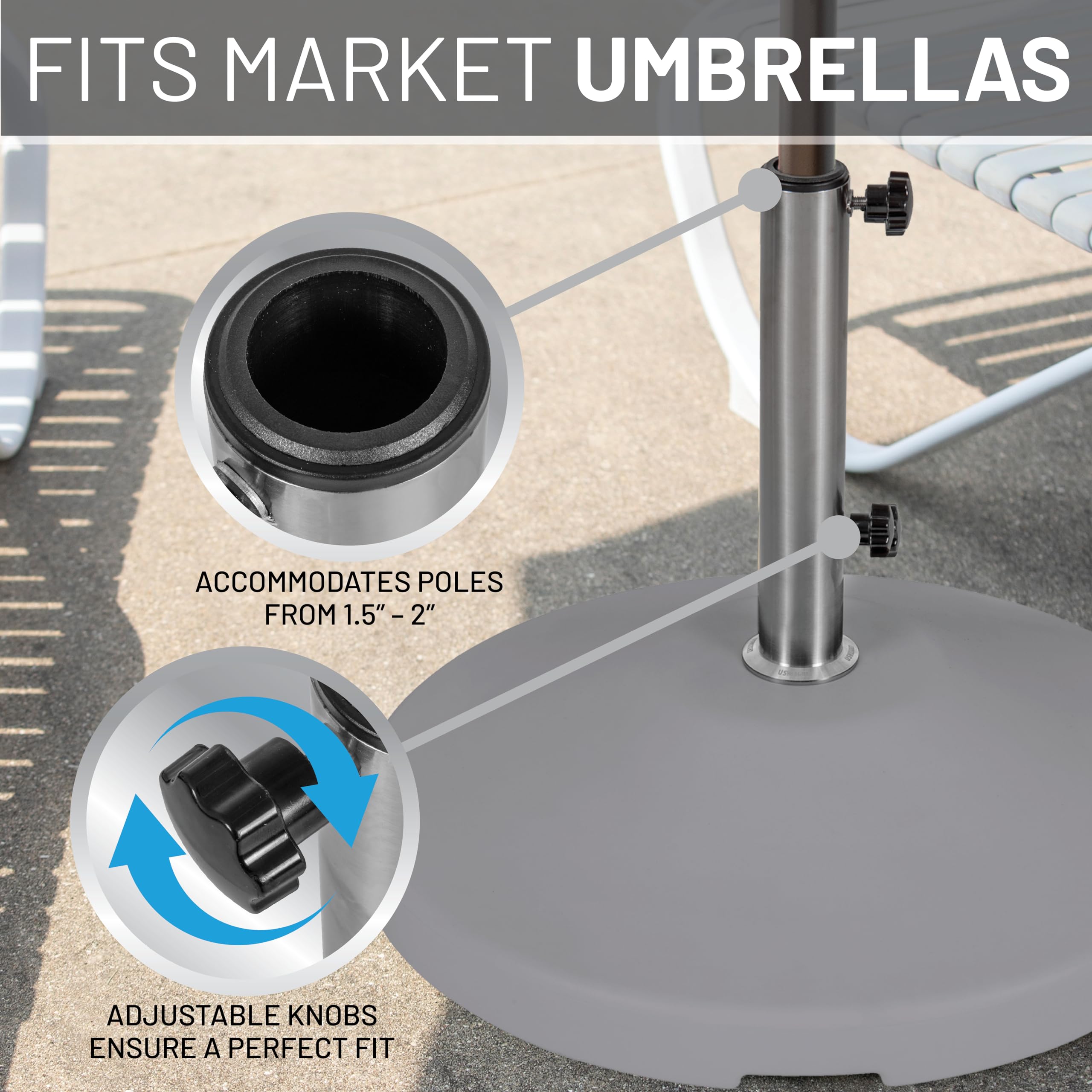 US Weight high-density polyethylene shell texture highlighting UV resistance and durability