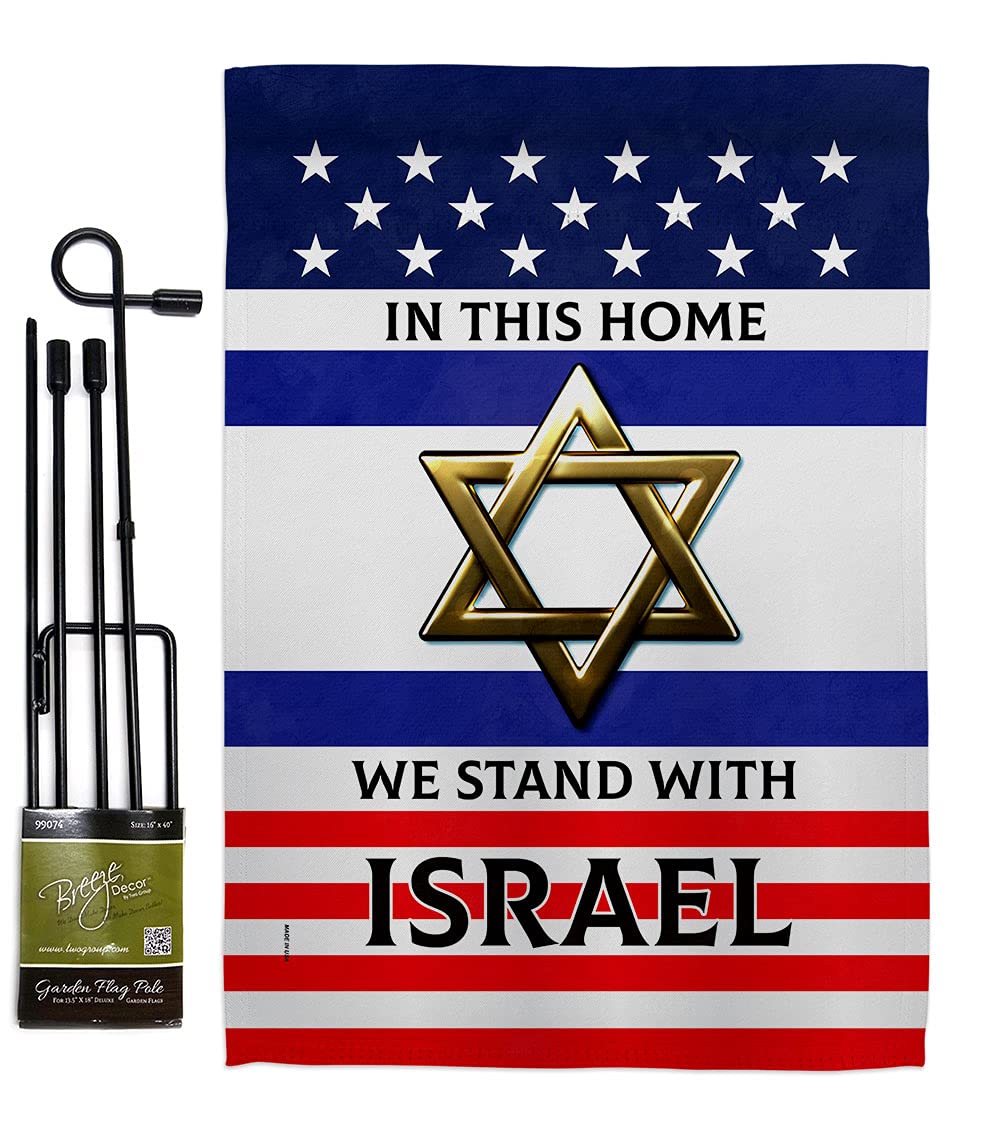 USA Decoration front view flag on pole showing clear message and curb appeal