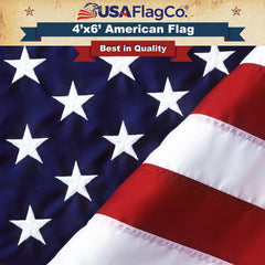 USA Flag Co. front view showing full 4x6 flag ready to fly