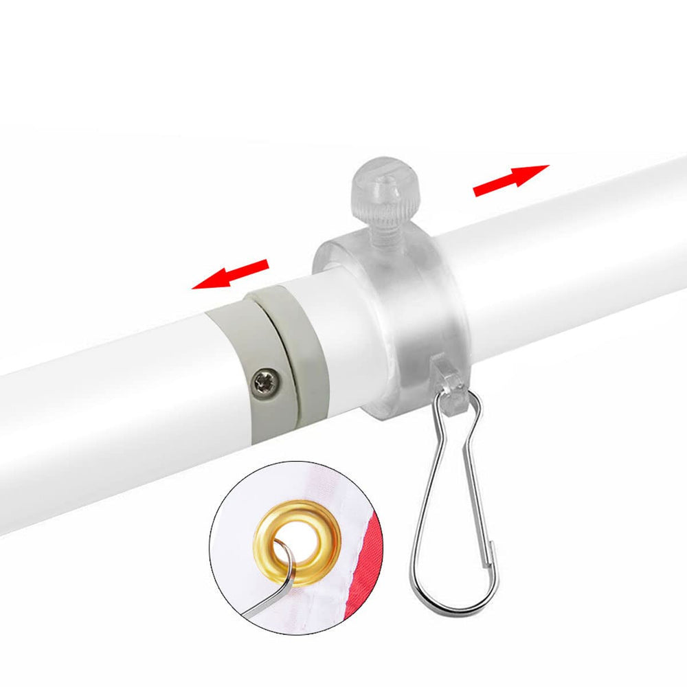 USA Flag Co. two-piece pole assembly illustrating easy transport benefit