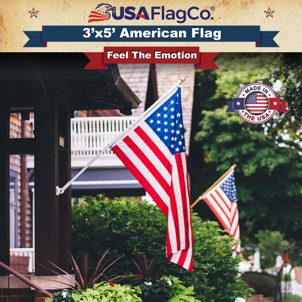 USA Flag Co. embroidered stars close-up for lasting definition