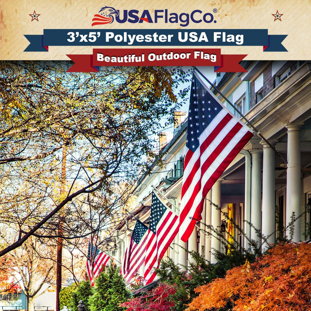 USA Flag Co. sewn stripes detail highlighting strong seams and classic look