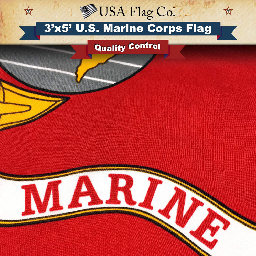 USA Flag Co. brass grommets and polyester heading for secure pole attachment