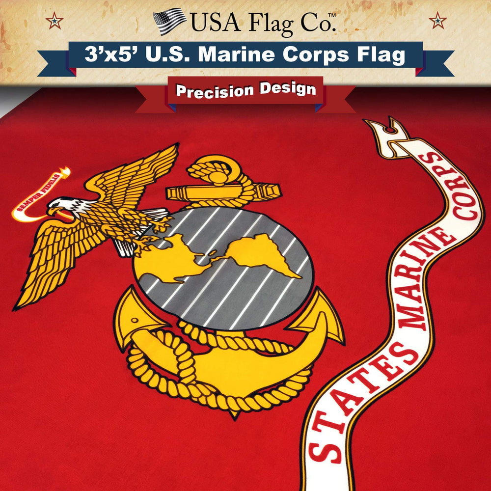 USA Flag Co. 3x5 flag on pole for size and scale comparison at home