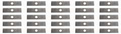 USA Mower Blades front view of 25-pack edger blades showing size and quantity, reliable American-made supply