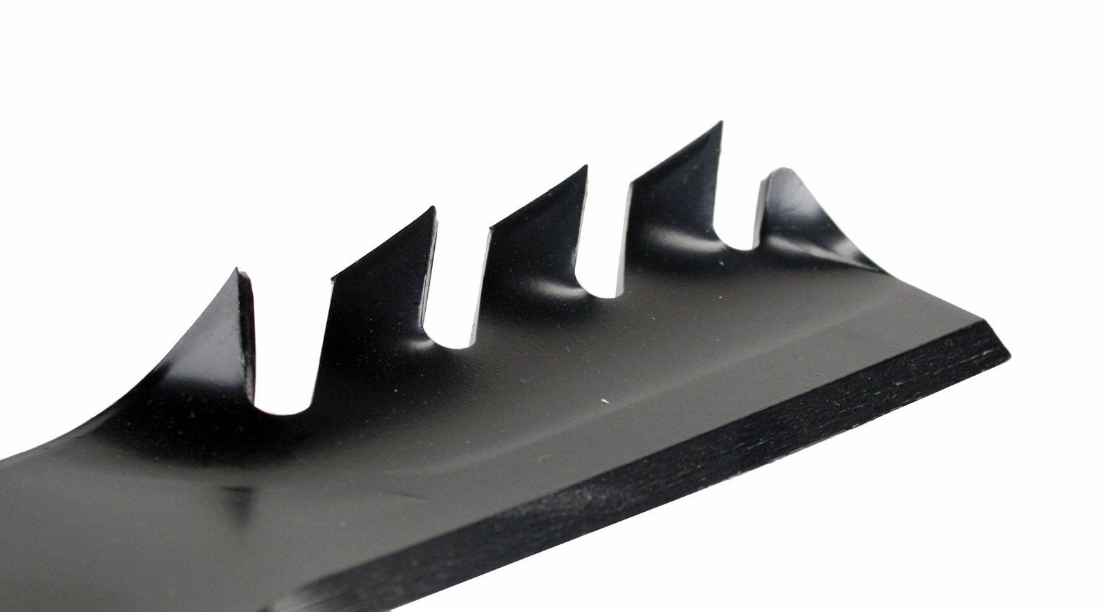 USA Mower Blades installed on mower deck illustrating correct fit and reduced vibration