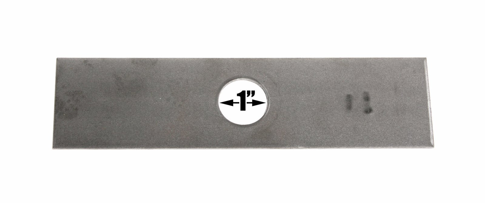 USA Mower Blades blade installed on edger in yard, demonstrates correct fit and ready-to-finish utility