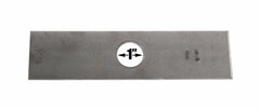 USA Mower Blades blade installed on edger in yard, demonstrates correct fit and ready-to-finish utility