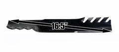 USA Mower Blades side thickness scaled to show 0.204 inch durability and balance