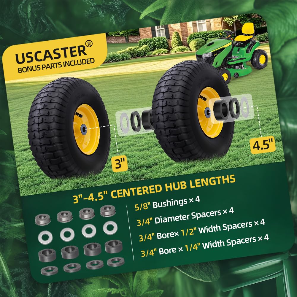 uscaster installed on mower front demonstrating fit and handling