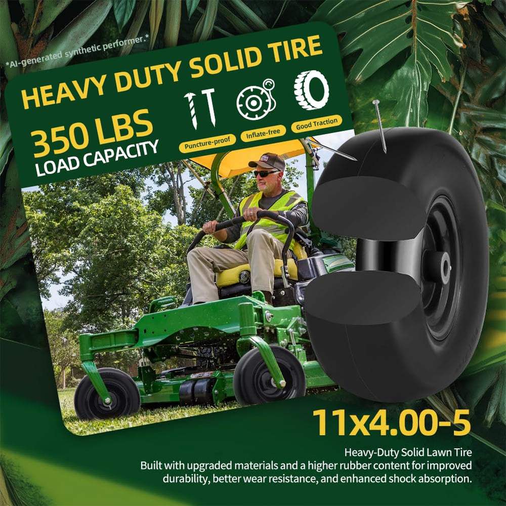 USCaster installed on a zero-turn mower showing secure fitment