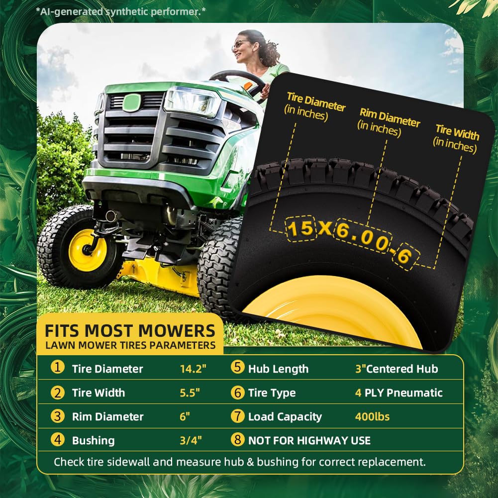 uscaster tread closeup highlighting turf-friendly shallow pattern