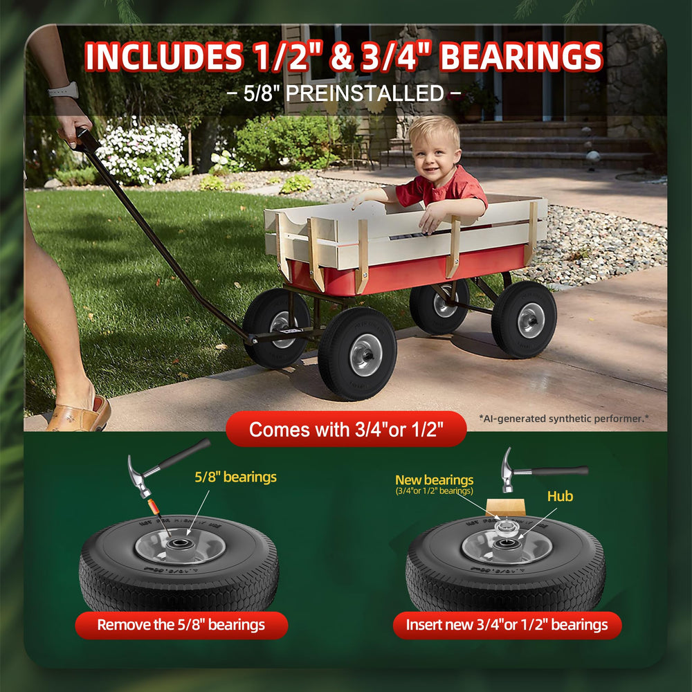 uscaster utility cart lifestyle use demonstrating easy transport of heavy loads