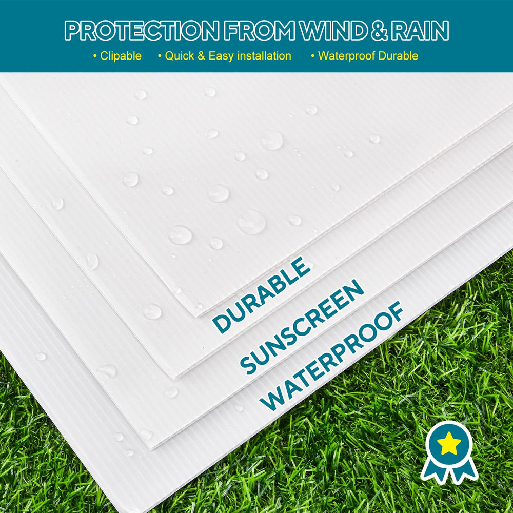 USCNC corrugated edge detail highlighting durable 4mm plastic and weather resistance