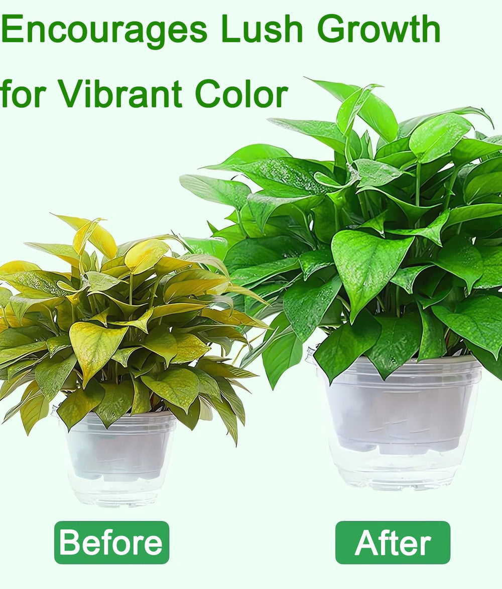 USEDGDIG being sprinkled into a container plant to improve foliage growth and greening