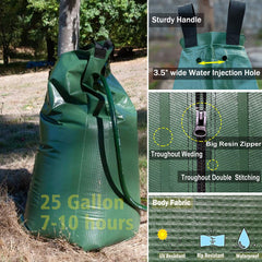 USHIGHLIGHT bag filled and wrapped around tree releasing water slowly to encourage roots