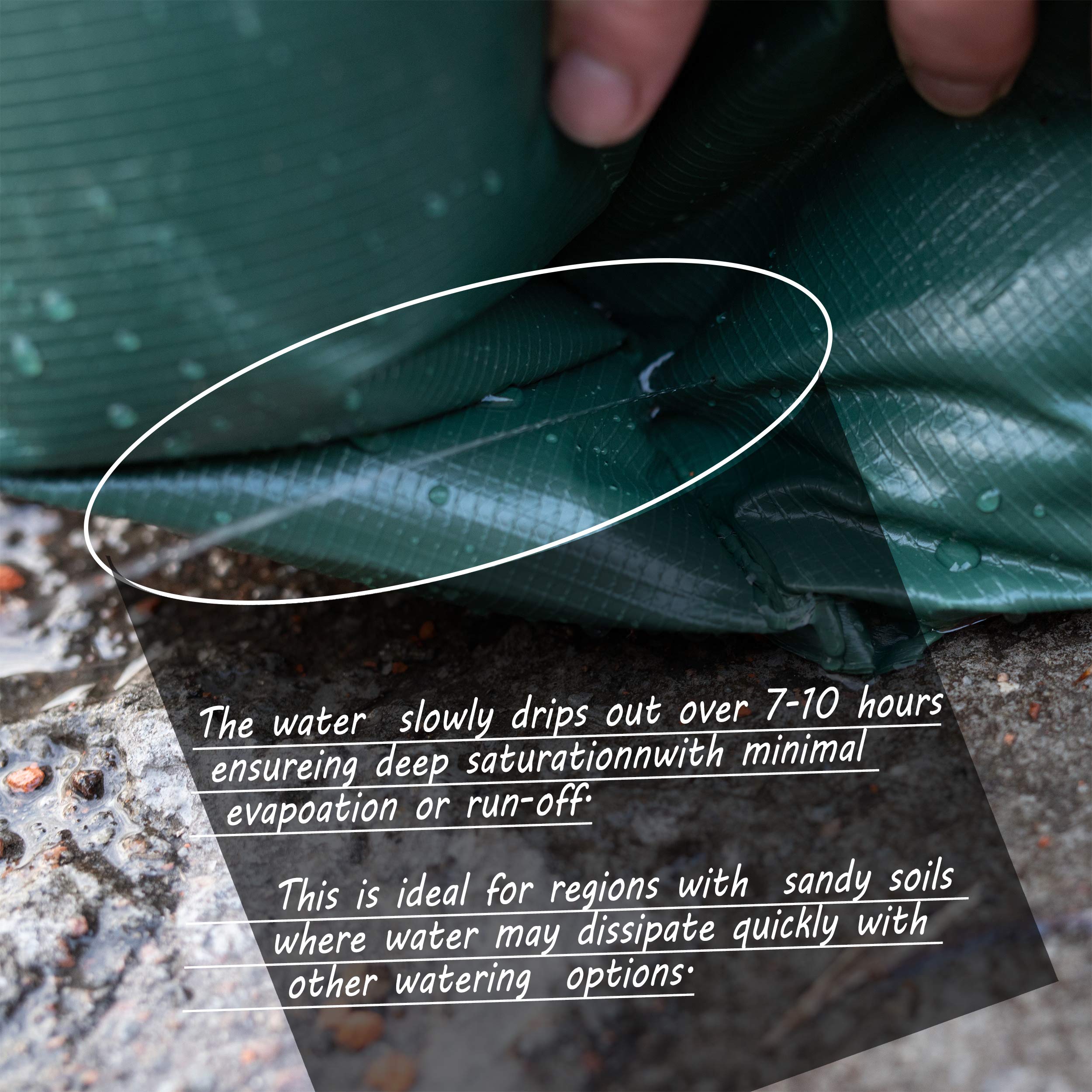 USHIGHLIGHT two bags zipped back-to-back to cover larger trunk diameters and stronger irrigation