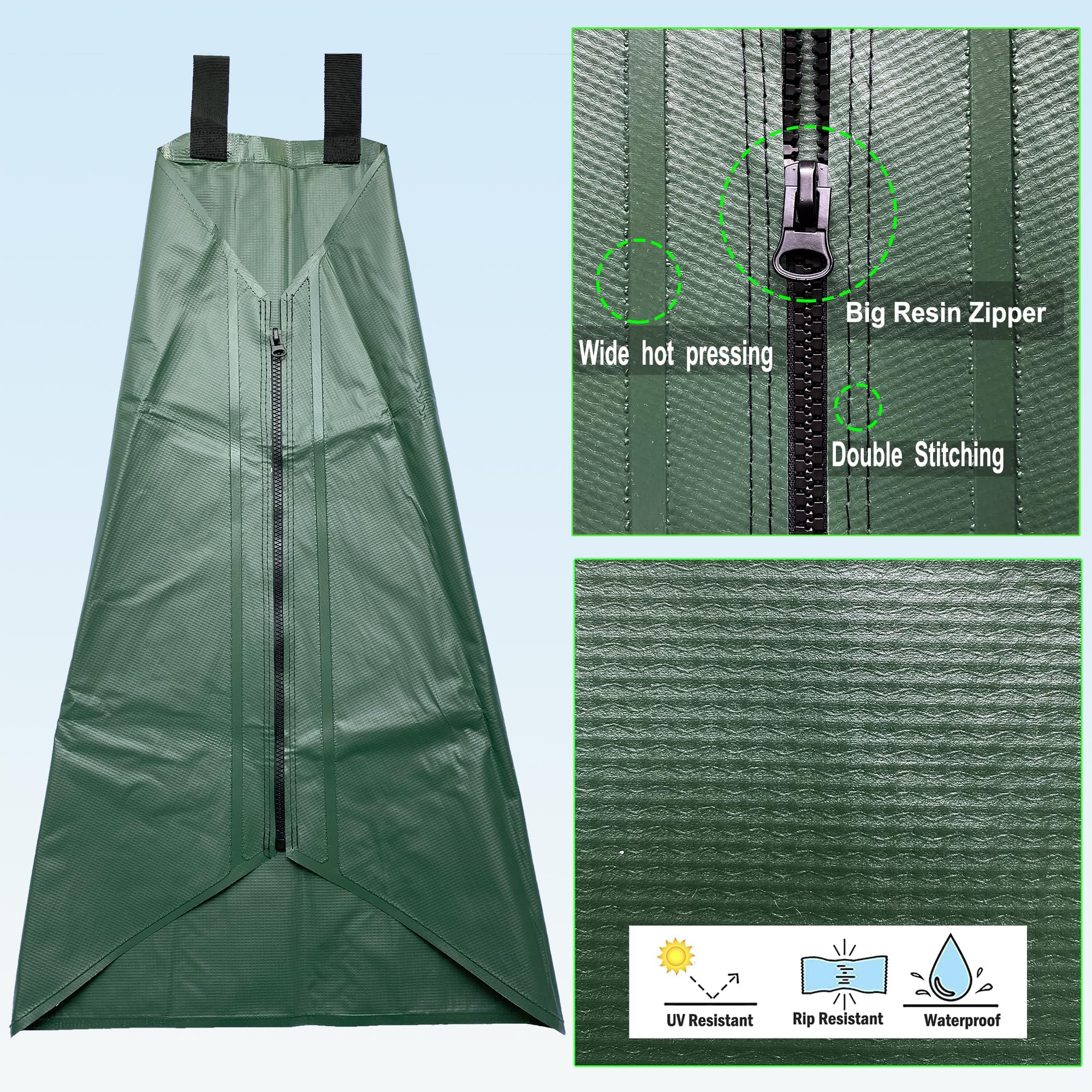 USHIGHLIGHT reinforced zipper and seam close-up showing leak-proof durability and long-term use