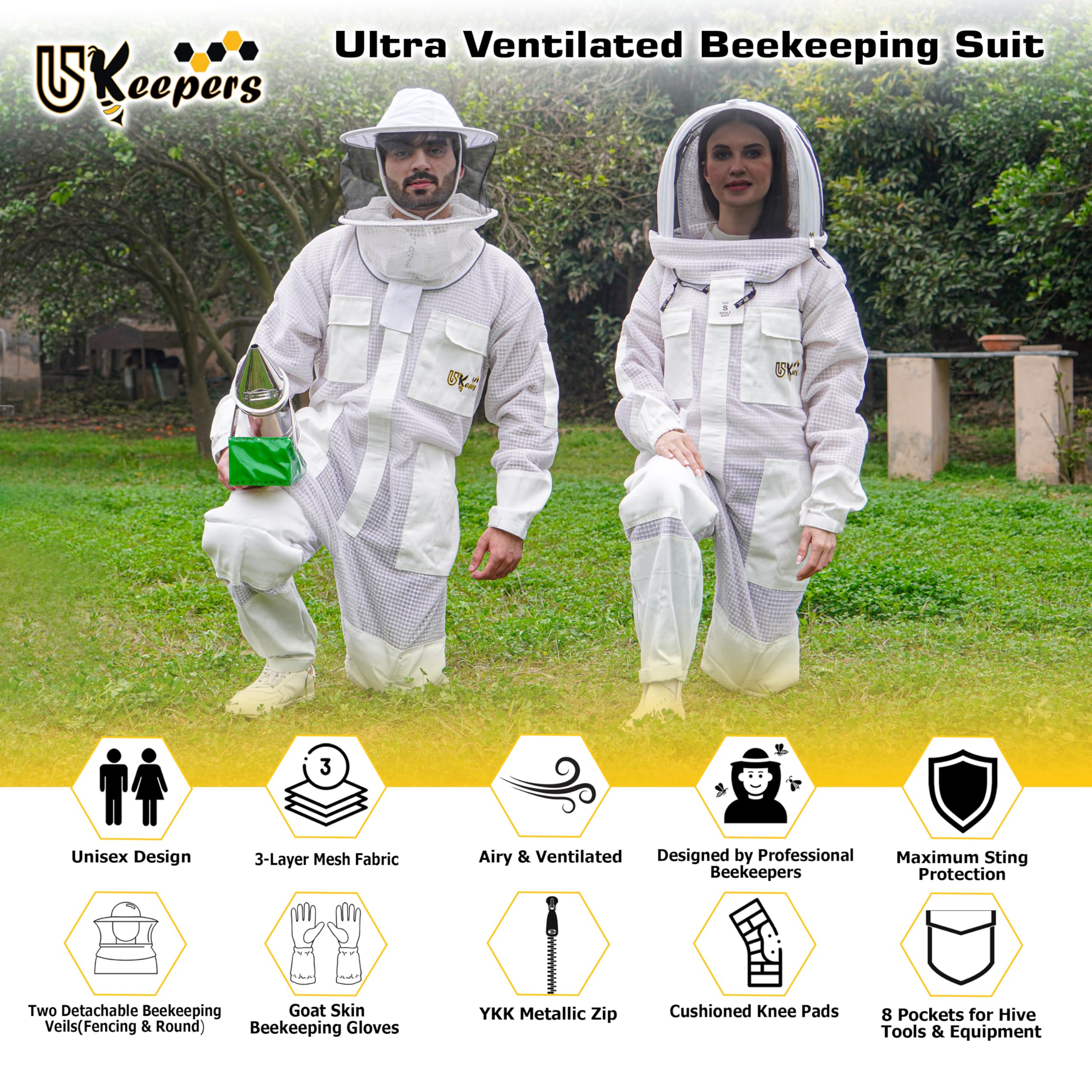 USKEEPERS fencing veil detail with rigid insert for clear face protection