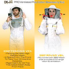 USKEEPERS fencing veil detail with rigid insert for face clearance benefit