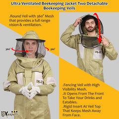 USKEEPERS fencing veil detail highlights rigid brim and face protection