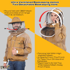 USKEEPERS fencing veil open front demonstrating visibility benefit