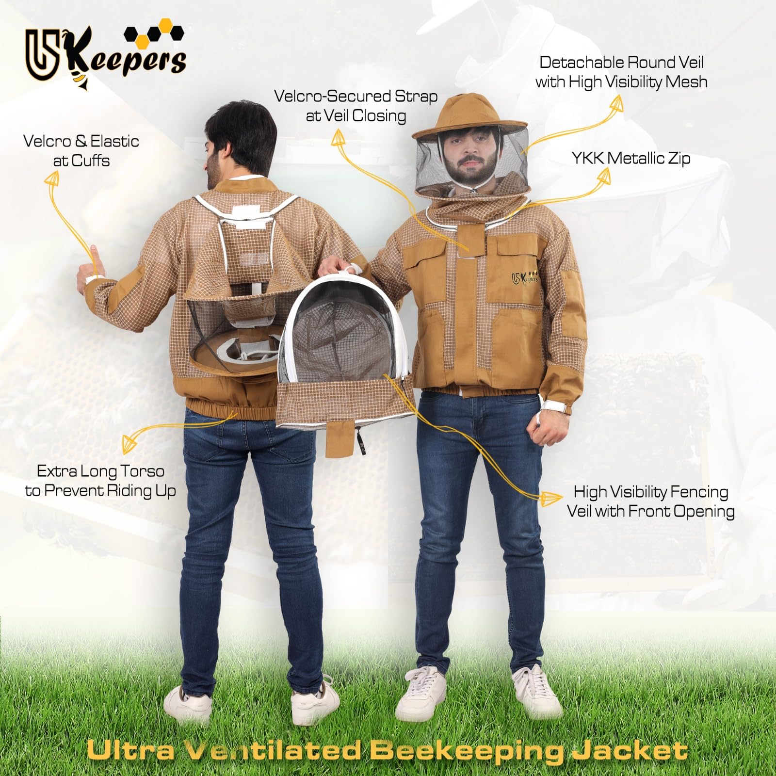 USKEEPERS goatskin gloves with long cuffs for hand protection