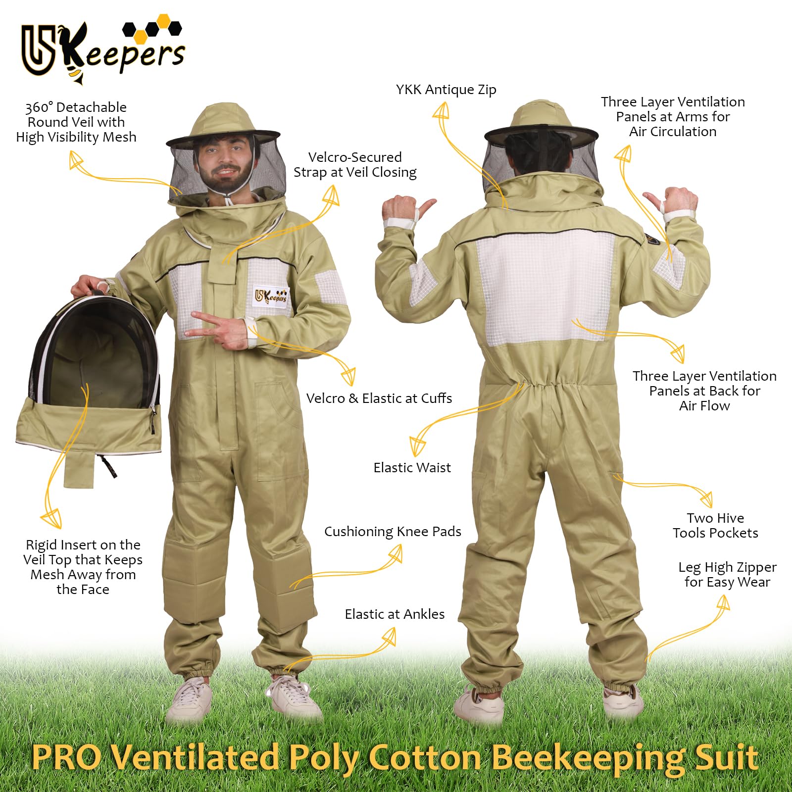 USKEEPERS goatskin gloves with ventilated cuffs provide hand protection