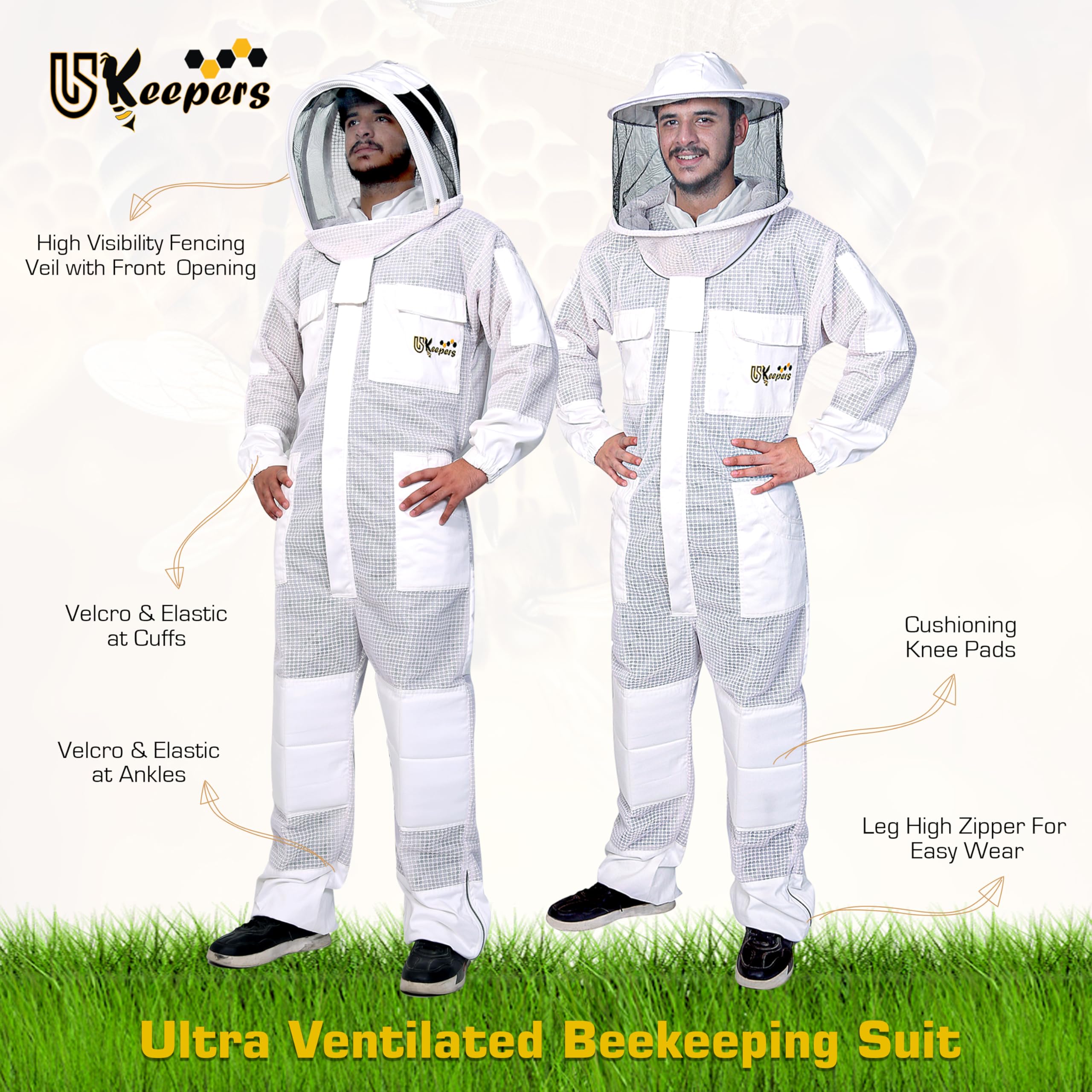 USKEEPERS round veil 360° view providing wide visibility and ventilation
