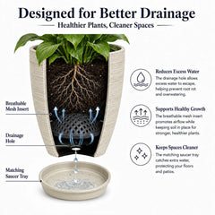 Usocik staged on patio with plants demonstrating versatile outdoor styling