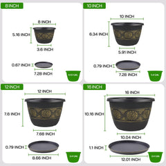 Usocik bottom view showing drainage holes and saucer protecting surfaces
