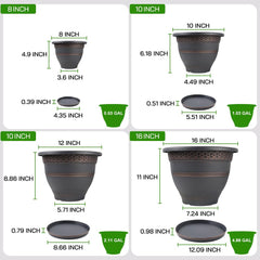 Usocik saucer catching runoff to protect surfaces and keep areas tidy