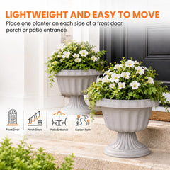 Usocik side profile showing pedestal base for elevated plant display