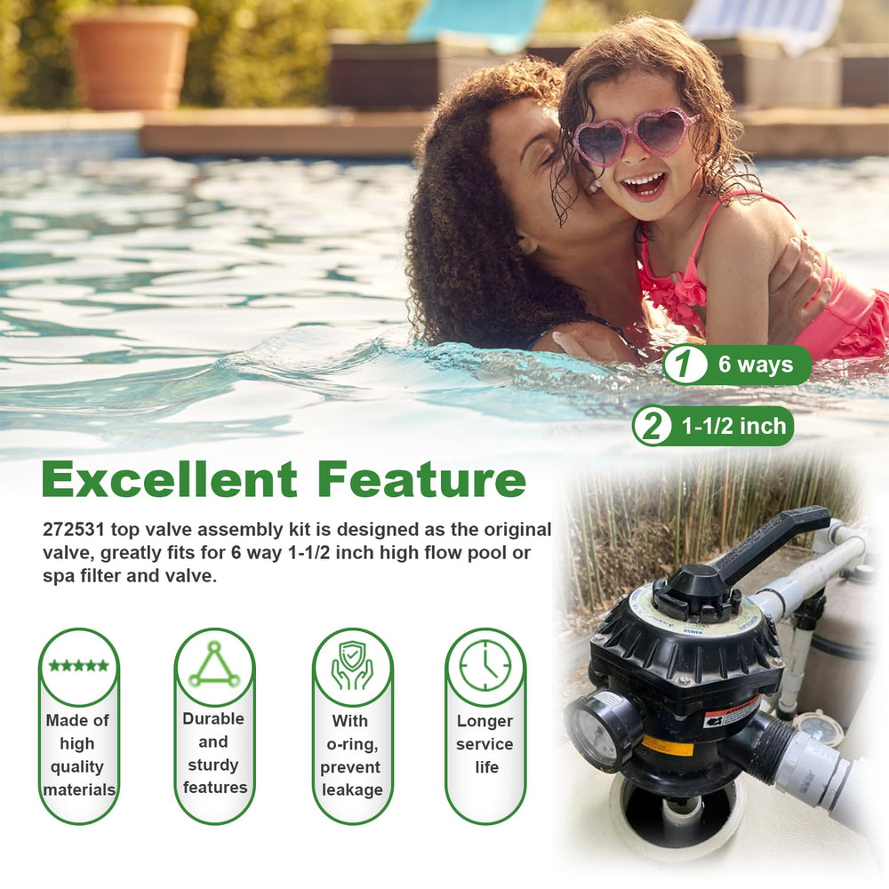 Ussuray valve installed on Sand Dollar sand filter showing restored multiport function